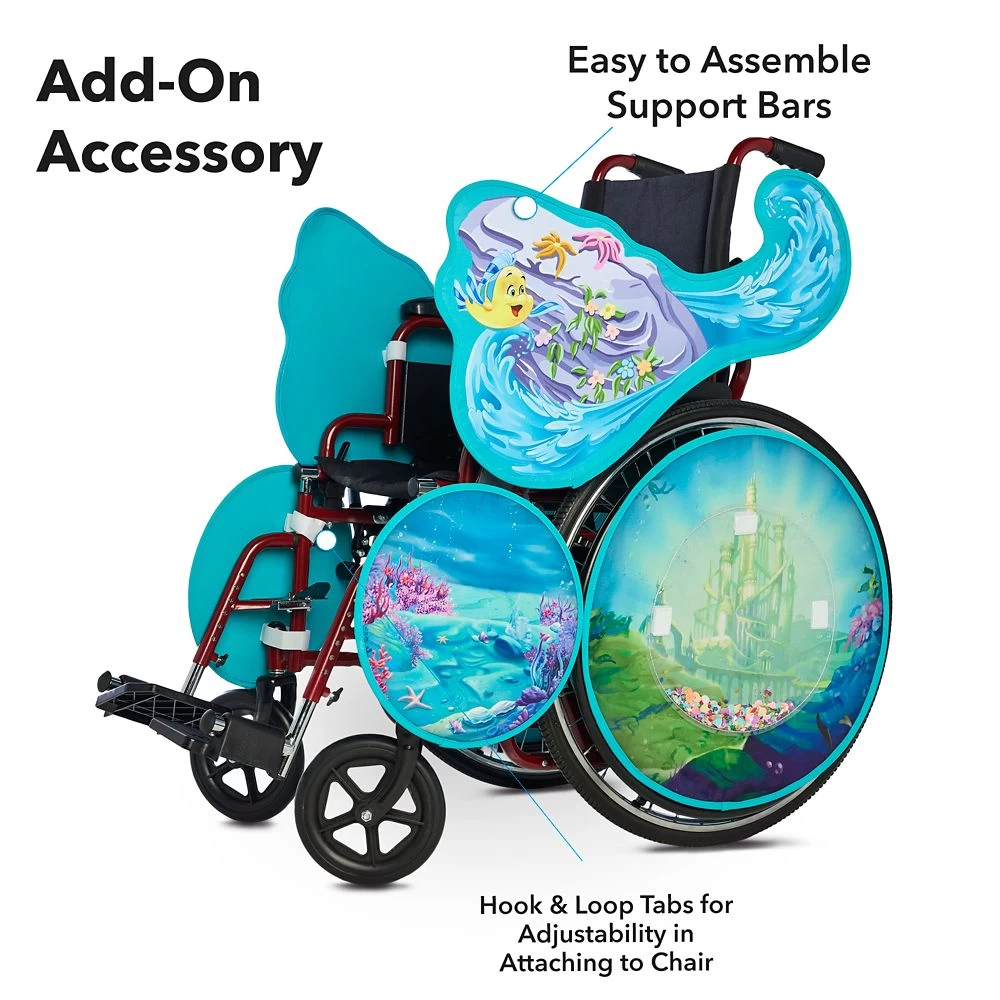 Disney The Little Mermaid Adaptive Wheelchair Wrap 5 Disney The Little Mermaid Adaptive Wheelchair Wrap - Image 3